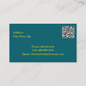 Attorney Justice Scales & Books with QR code Visitenkarte (Rückseite)