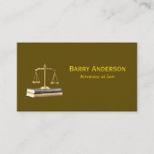 Attorney Justice Scales & Books with QR code Visitenkarte (Vorderseite)