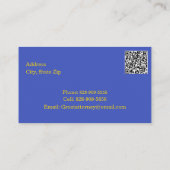 Attorney Justice Scales & Books with QR code Visitenkarte (Rückseite)