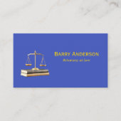 Attorney Justice Scales & Books with QR code Visitenkarte (Vorderseite)