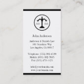 Attorney Lawyer Airplane Airline Aviation Law Firm Visitenkarte (Rückseite)