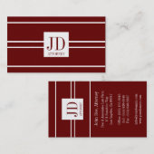 Attorney Lawyer Gold Paper Cherry White Pendant Visitenkarte (Vorne/Hinten)