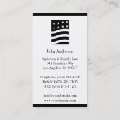 Attorney Lawyer Immigration Naturalization Law Visitenkarte (Rückseite)