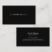 Attorney/Lawyer/Law Firm Black Business Card Visitenkarte (Vorne/Hinten)