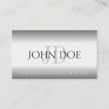 Attorney Lawyer Law Firm Monogram Silver Fade