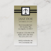Attorney Lawyer Law Firm Office Scale Gold Fade Visitenkarte (Rückseite)