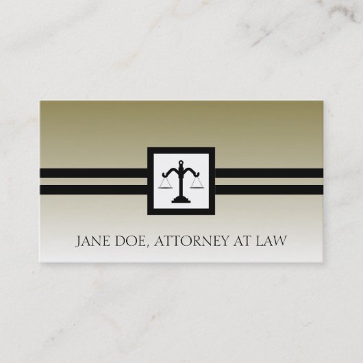 Attorney Lawyer Law Firm Office Scale Gold Fade Visitenkarte (Vorderseite)