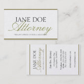Attorney Lawyer Law Firm Script Gold Paper Visitenkarte (Vorne/Hinten)