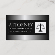 Attorney Lawyer Silver Metal Metallic Border