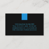 Attorney Modern Aqua Blue Visitenkarte (Rückseite)