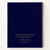 Attorney professional gold scales of justice navy notizblock (Rückseite)