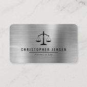 Attorney QR Code Black Scales Silver Rounded Visitenkarte (Vorderseite)