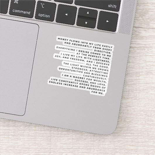 Attract What You Want. Own Your Reality. Aufkleber (Detail)