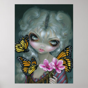 Attracting Butterflies ART PRINT gothic Rokoko Fee Poster