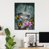 Attracting Butterflies ART PRINT gothic Rokoko Fee Poster (Heimbüro)