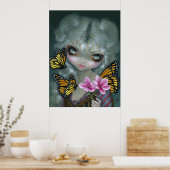 Attracting Butterflies ART PRINT gothic Rokoko Fee Poster (Küche)