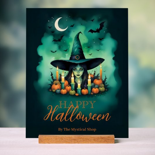Attractive & Mystical Halloween Witch Conjures Acrylschild (Neutral)