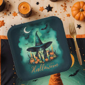 Attractive & Mystical Halloween Witch Conjures Pappteller