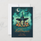Attractive Mystical Halloween Witch Conjures Photo Karte (Vorderseite)