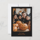 Attractive Mystical Halloween Witch Conjures Photo Karte (Rückseite)