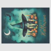 Attractive & Mystical Halloween Witch Conjures Seidenpapier (Vorderseite)