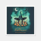Attractive & Mystical Halloween Witch Conjures Serviette (Vorderseite)