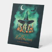 Attractive & Mystical Halloween Witch Conjures Sockelschild (Vorderseite)