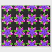 Attractive ornament with abstract violet flowers geschenkpapier (Flach)