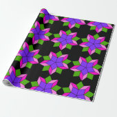 Attractive ornament with abstract violet flowers geschenkpapier (Ungerollt)