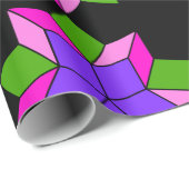 Attractive ornament with abstract violet flowers geschenkpapier (Rolleneckpunkt)