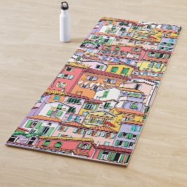 Attractive watercolor pattern of a community fun yogamatte