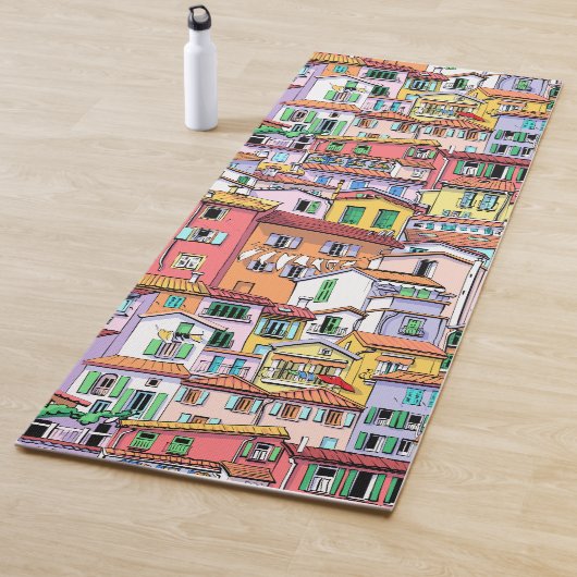 Attractive watercolor pattern of a community fun yogamatte (Beispiel)