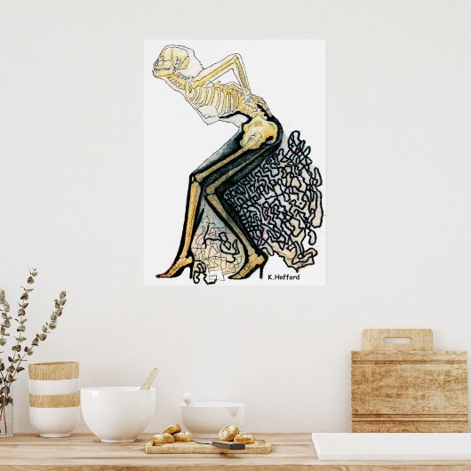 "Attraktion für Frauen" Poster (Küche)