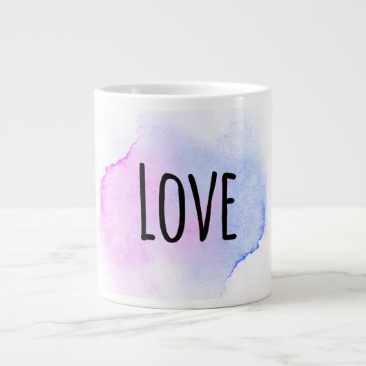 *~* Attraktion Gute LIEBE Emoto Aquarellfärbung IN Jumbo-Tasse (Vorderseite)