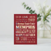 Attraktionen & berühmte Orte von Memphis, Tennesse Postkarte (Stehend Vorderseite)