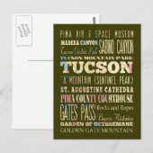 Attraktionen & berühmte Orte von Tucson, Arizona. Postkarte (Vorne/Hinten)