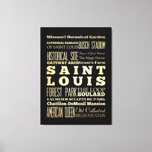 Attraktionen und berühmte Orte von Saint-Louis Leinwanddruck (Vorderseite)