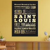 Attraktionen und berühmte Orte von Saint-Louis Leinwanddruck (Insitu (Wohnzimmer))