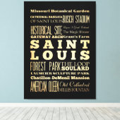 Attraktionen und berühmte Orte von Saint-Louis Leinwanddruck (Insitu (Holzboden))