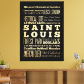 Attraktionen und berühmte Orte von Saint-Louis Leinwanddruck (Insitu (Wohnzimmer))