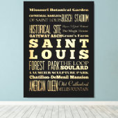 Attraktionen und berühmte Orte von Saint-Louis Leinwanddruck (Insitu (Holzboden))