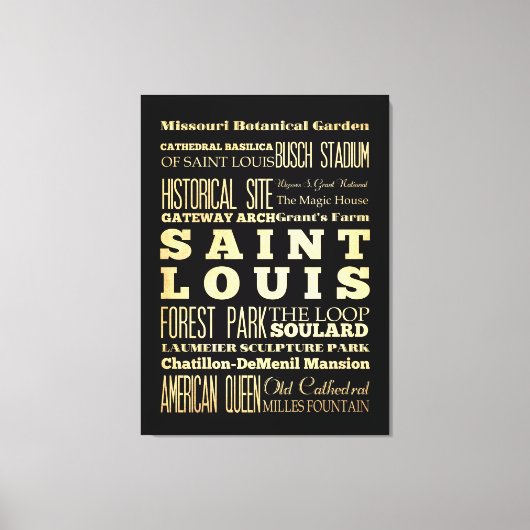 Attraktionen und berühmte Orte von Saint-Louis Leinwanddruck (Vorderseite)