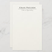 Attraktiv Einfach Beruflich Schlicht Minimalistisc Briefpapier (Vorne/Hinten)
