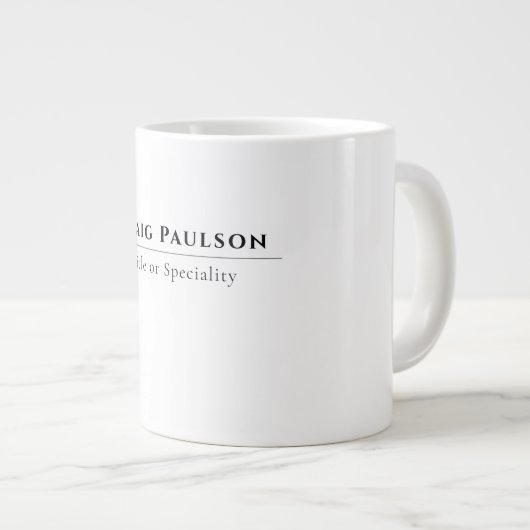 Attraktiv Einfach Beruflich Schlicht Minimalistisc Jumbo-Tasse (Vorderseite Rechts)