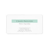 Attraktiv einfach Schlicht Beruflich modern Adressaufkleber (Vorne)