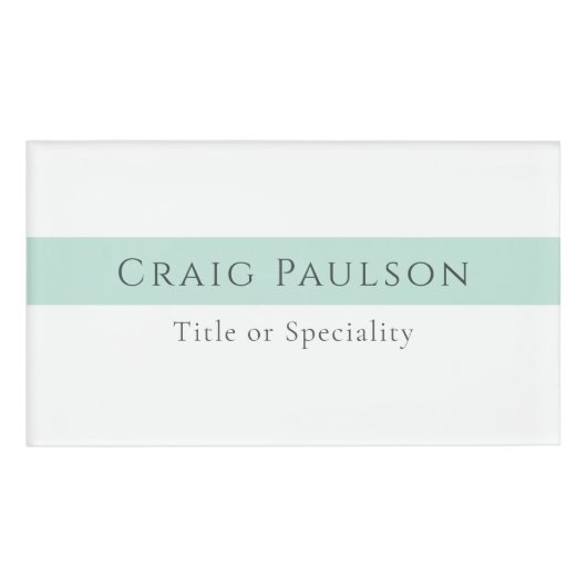 Attraktiv einfach Schlicht Beruflich modern Namenschild (Vorderseite)