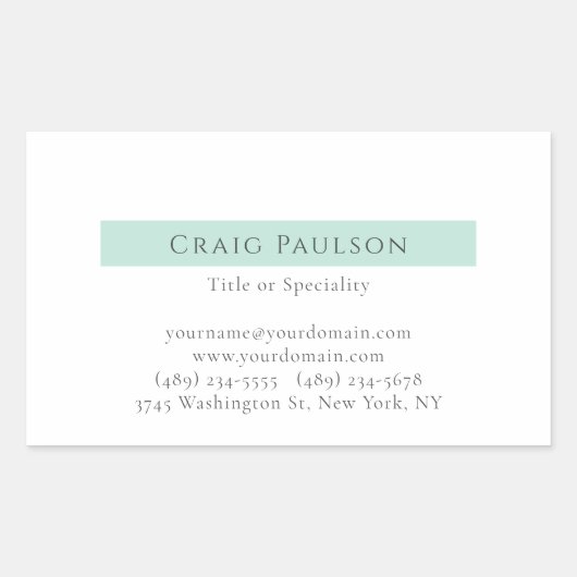 Attraktiv einfach Schlicht Beruflich modern Rechteckiger Aufkleber (Vorderseite)