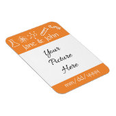 Attraktiv Forces in Orange Save-the-Date Magnet (Rechte Seite)