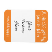 Attraktiv Forces in Orange Save-the-Date Magnet (Horizontal)