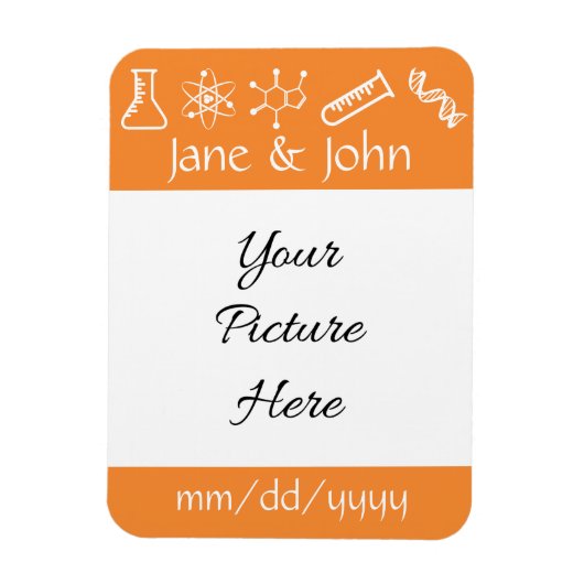Attraktiv Forces in Orange Save-the-Date Magnet (Vertikal)